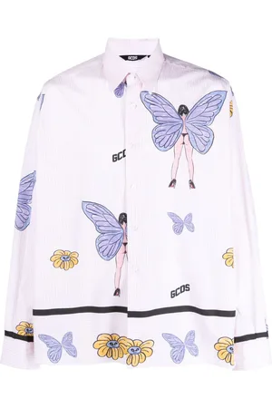 GCDS Camicia con stampa farfalla