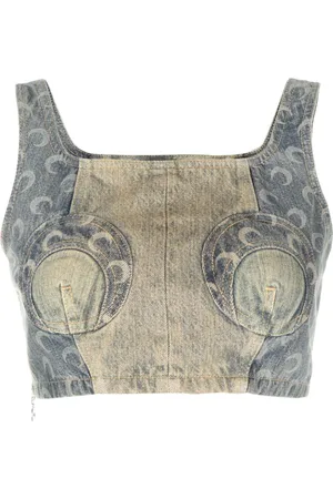 Marine Serre Bustino denim Regenerated