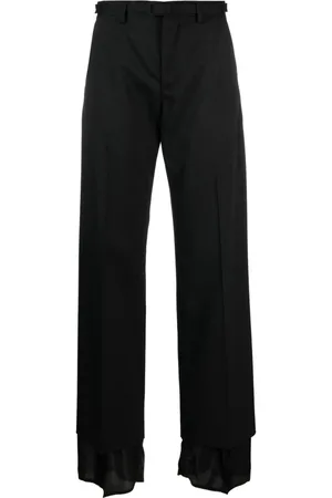 Maison Margiela Pantaloni svasati a vita alta