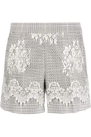 Twin-Set Shorts Glen con pizzo