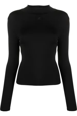Courrèges Top con scollo a imbuto
