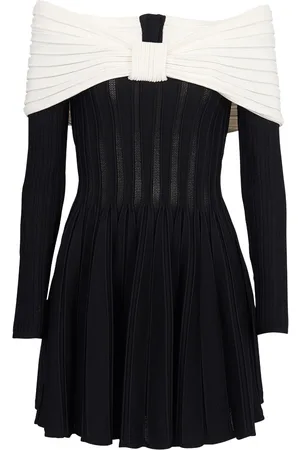 Balmain Abito corto con spalle scoperte