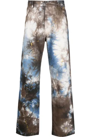 DARKPARK Jeans dritti con fantasia astratta