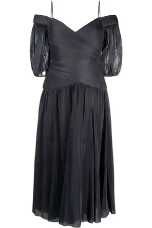 ZIMMERMANN Abito midi con spalle scoperte