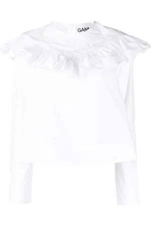 Ganni Blusa con ruches