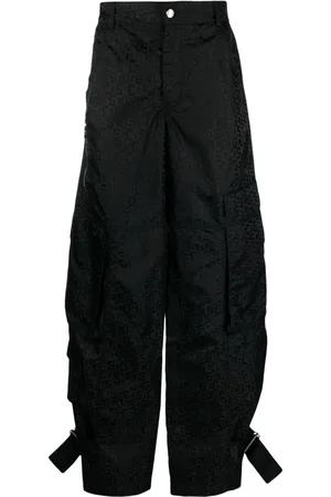 GCDS Pantaloni a gamba ampia con monogramma