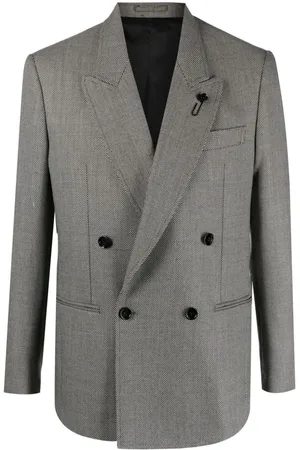 LARDINI Blazer doppiopetto con micro pois