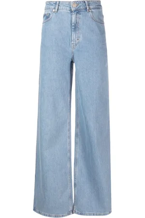Gestuz Jeans a gamba ampia con vita media