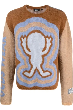 GCDS Maglione Wirdo Win Hairy jacquard
