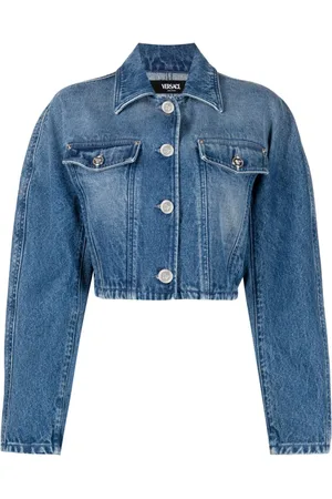 VERSACE Giacca denim crop