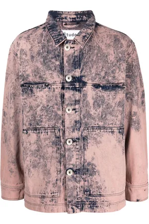 Etudes Giacca-camicia denim con cappuccio
