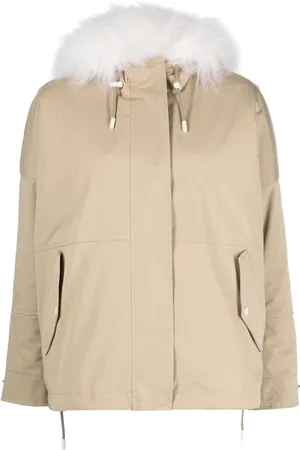 YVES SALOMON Parka crop reversibile con cappuccio