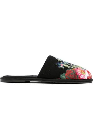 Barrie Slippers con intarsi a fiori