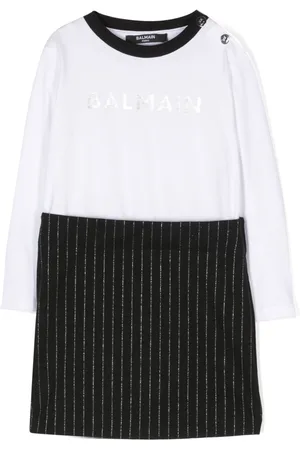 Balmain Abito a maniche lunghe con stampa