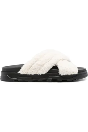 Fabiana Filippi Sandali slides con finto shearling