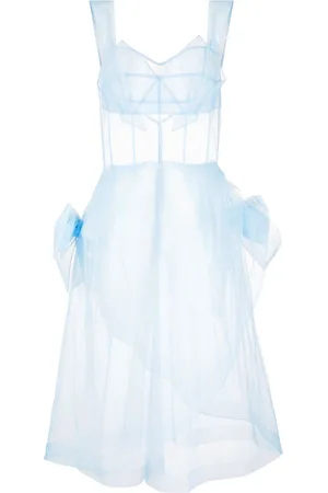 Maison Margiela Abito midi con applicazione a fiori