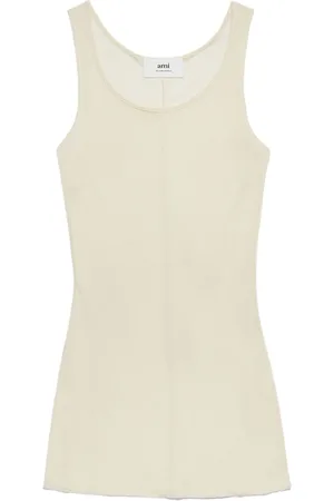 Ami Top smanicato con scollo rotondo