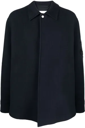 Jil Sander Giacca-camicia con logo jacquard