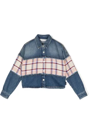 Palm Angels Camicia denim a quadri