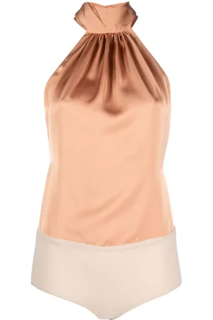 Serafini Top smanicato con scollo all