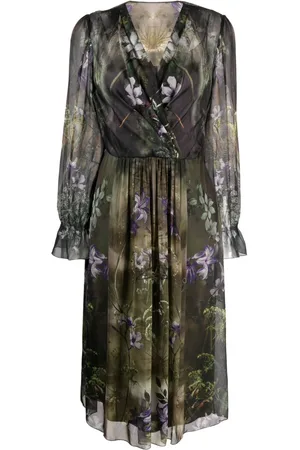 Alberta Ferretti Abito midi a fiori