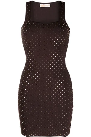 Michael Kors Abito midi smanicato con borchie