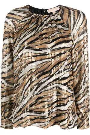 Michael Kors Blusa con stampa Tiger