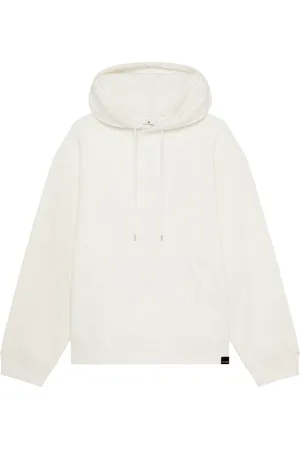 Courrèges Felpa con cappuccio e slogan ricamato
