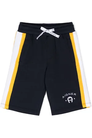 Aigner Shorts sportivi a righe con ricamo