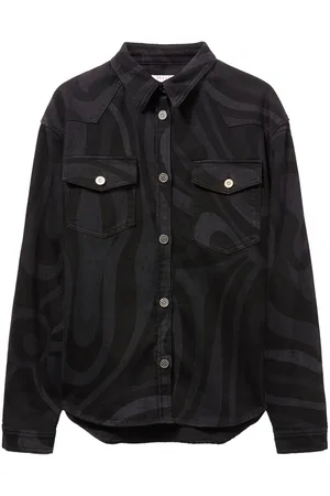 Puccini Camicia denim con stampa