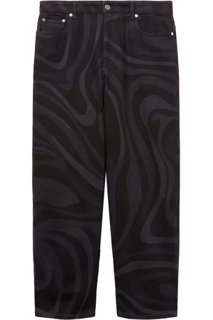 Puccini Pantaloni dritti con stampa Marmo