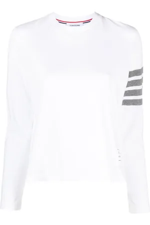 Thom Browne T-shirt a maniche lunghe con dettaglio a 4 righe