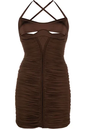 MUGLER Abito corto con dettaglio cut-out