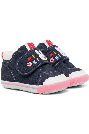 Miki House Sneakers Bunny con chiusura a strappo
