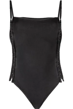 Y / PROJECT Body denim con applicazione