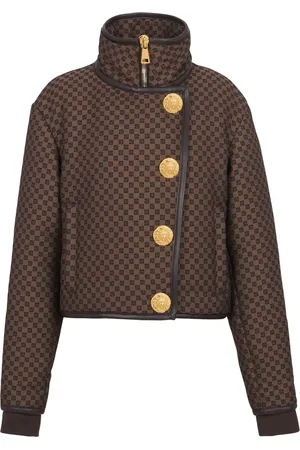 Balmain Giacca con stampa crop