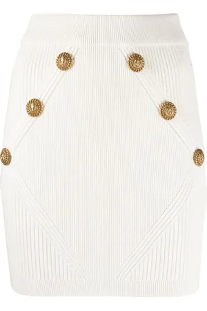 Balmain Minigonna con bottoni goffrati