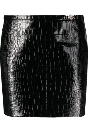 VERSACE Minigonna con effetto coccodrillo
