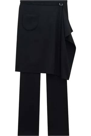 Courrèges Pantaloni sartoriali con strato gonna