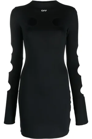 OFF-WHITE Abito corto con dettaglio cut-out