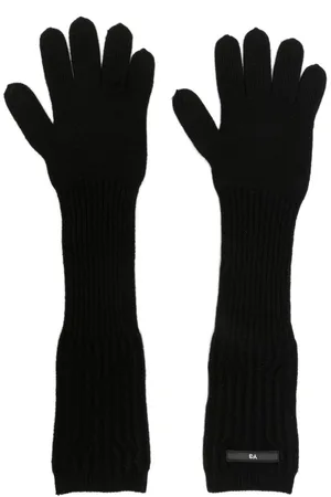 Y-3 Guanti lunghi a coste con applicazione