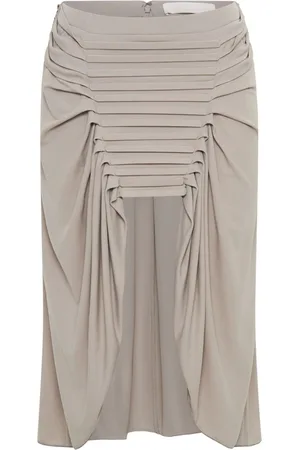 DION LEE Gonna Ventral midi drappeggiata