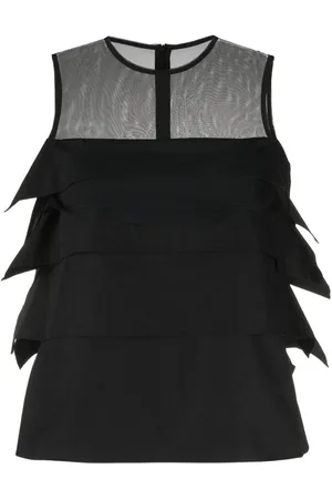 SACAI Top smanicato con ruches