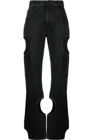 OFF-WHITE Jeans dritti con dettaglio cut-out