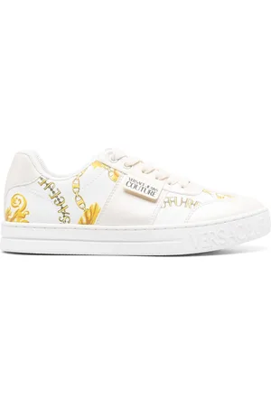 VERSACE Sneakers a punta tonda con applicazione