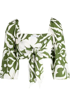 FAITHFULL THE BRAND Top a fiori Margherita crop