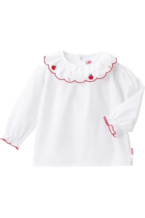 Miki House Blusa con ricamo
