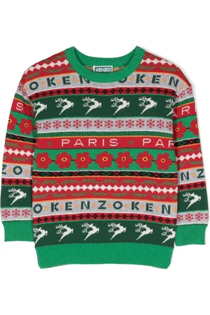 Kenzo Maglione Holiday con motivo jacquard