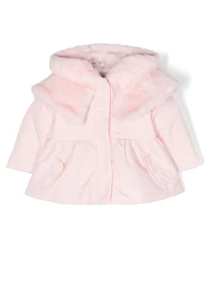 PATACHOU Faux-fur detail hooded jacket