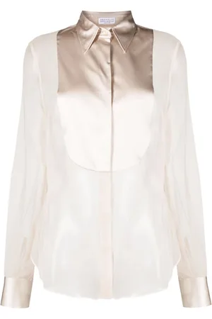 Brunello Cucinelli Camicia semi trasparente